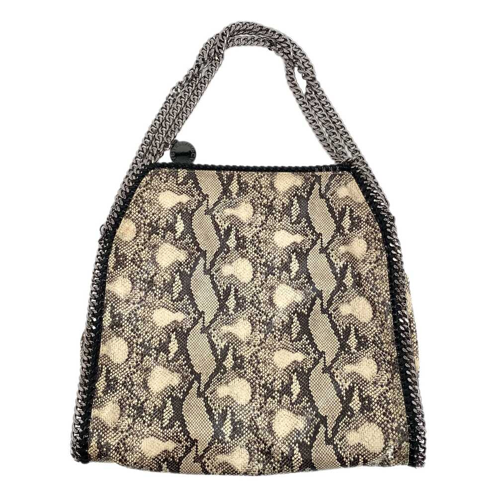 Stella McCartney Beige Silver Shoulder Bag Python Chain Trim